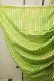 Parrot Green Bengal Cotton Silk Jamdani Saree - SRPGBCSJS04