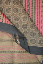 Dark Tan Kanchi Cotton Saree - SRDTKCS204