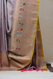 Dusty Pink Gadwal Silk Saree - SRDPGSS464