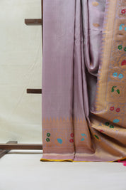 Dusty Pink Gadwal Silk Saree - SRDPGSS464