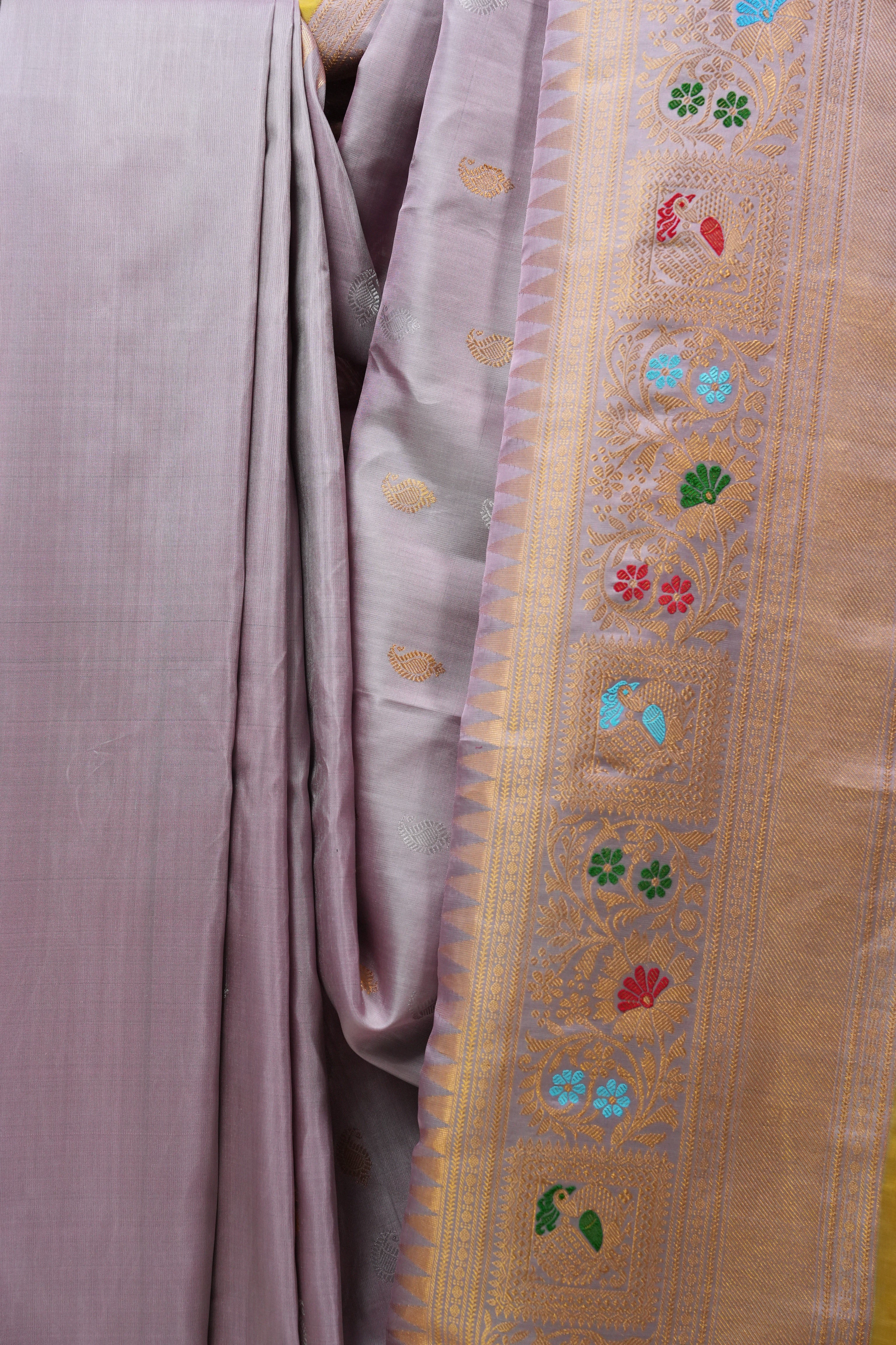 Dusty Pink Gadwal Silk Saree - SRDPGSS464