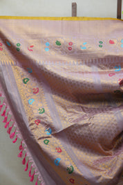 Dusty Pink Gadwal Silk Saree - SRDPGSS464