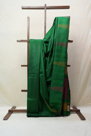 Green Soft Silk Saree - SRGSSS304