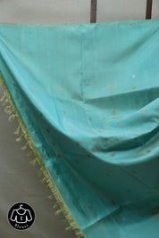 Aqua Blue Gadwal Silk Saree - SRABGSS476