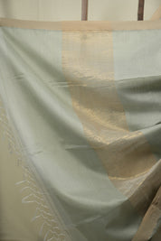 Grey Bengal Cotton Silk Jamdani Saree - SRGBCSJS05