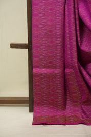 Pink Raw Silk Ikat Saree - SRPRSIS1093