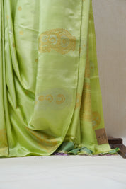 Pista Green Gadwal Silk Saree - SRPGGSS471