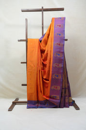 Orange Gadwal Silk Saree - SROGSS477