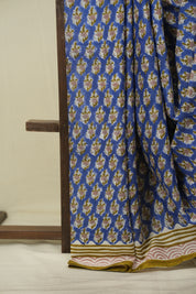 Blue HBP Cotton Saree - SRBCS3753