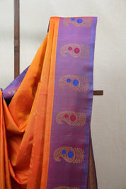 Orange Gadwal Silk Saree - SROGSS477