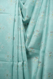 Aqua Bengal Cotton Silk Jamdani Saree - SRABCSJS02