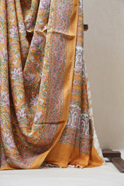 Mango Yellow HBP Modal Silk Saree - SRMYMSS390