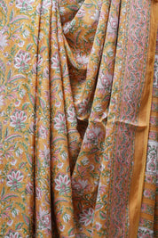 Mango Yellow HBP Modal Silk Saree - SRMYMSS390