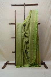 Mint Green Tussar Silk Saree - SRMGTSS1506