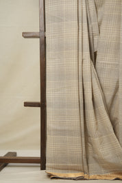 Beige Cotton Mangalgiri Saree - SRBCMS48