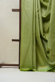 Mint Green Tussar Silk Saree - SRMGTSS1506