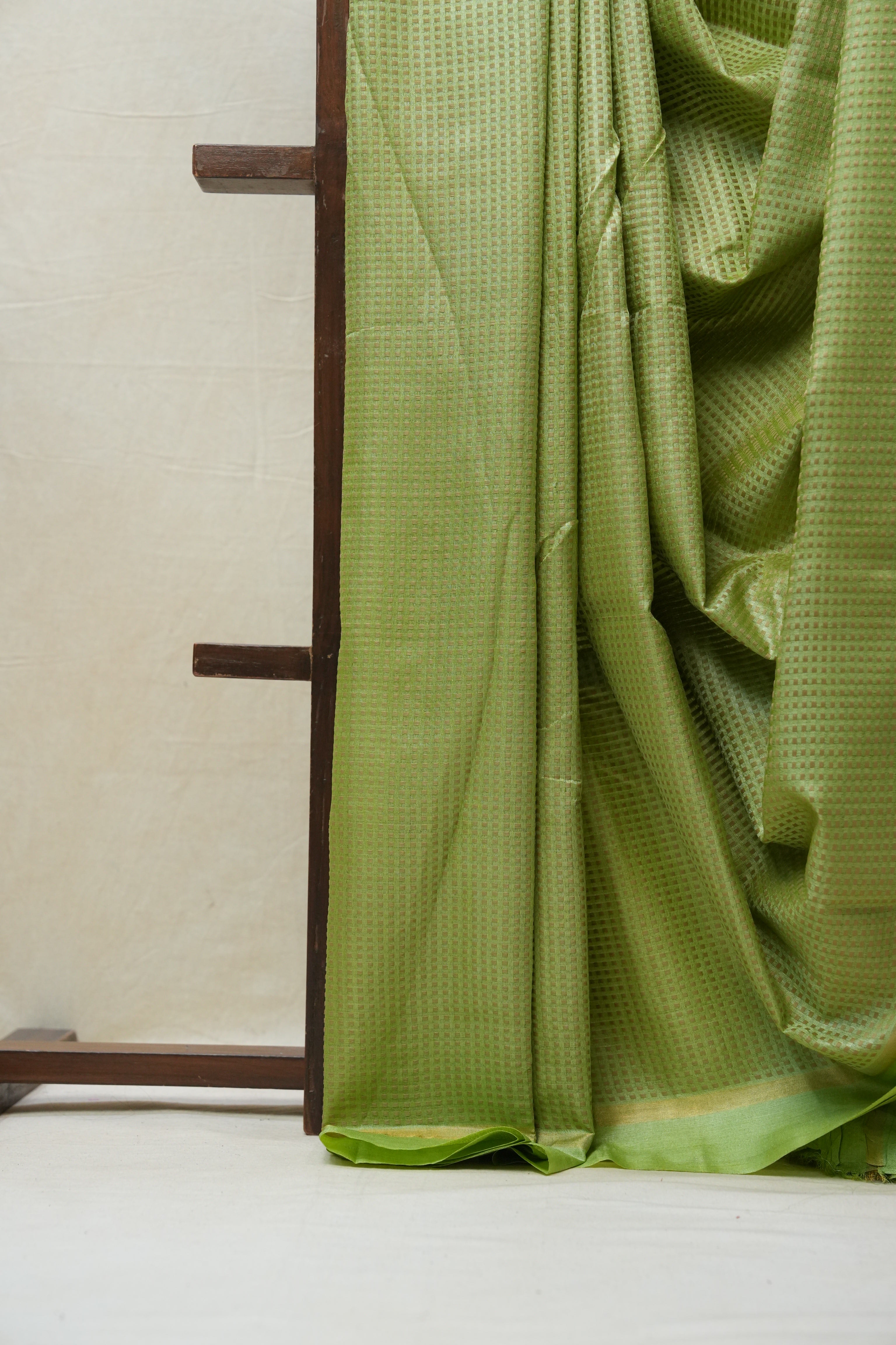 Mint Green Tussar Silk Saree - SRMGTSS1506