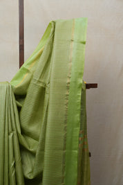 Mint Green Tussar Silk Saree - SRMGTSS1506