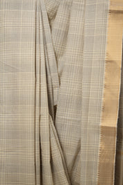 Beige Cotton Mangalgiri Saree - SRBCMS48