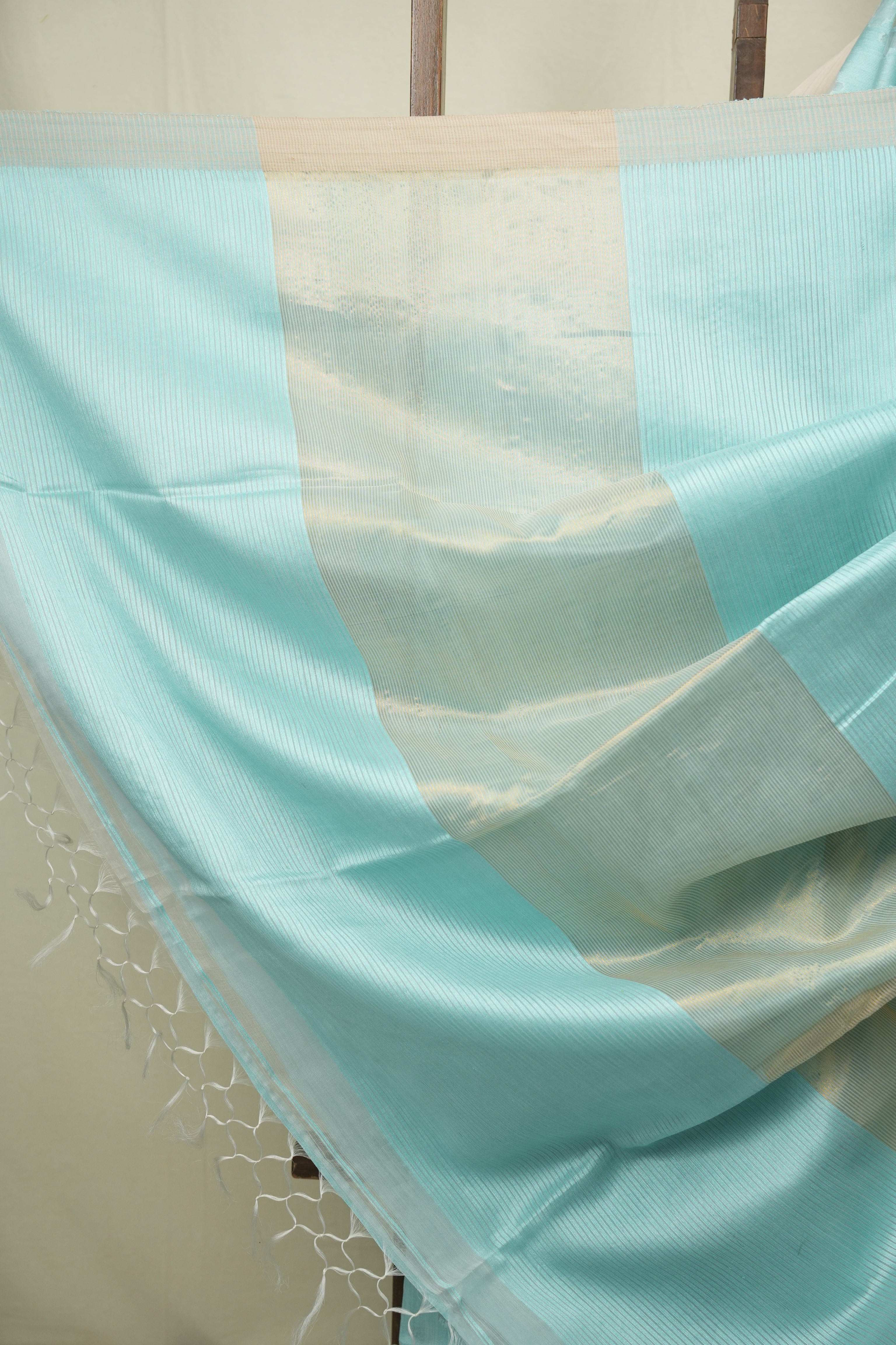 Aqua Bengal Cotton Silk Jamdani Saree - SRABCSJS02
