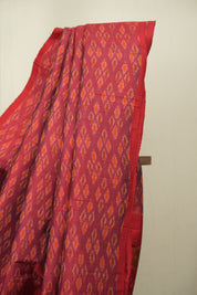 Maroon Raw Silk Ikat Saree - SRMRSIS1097