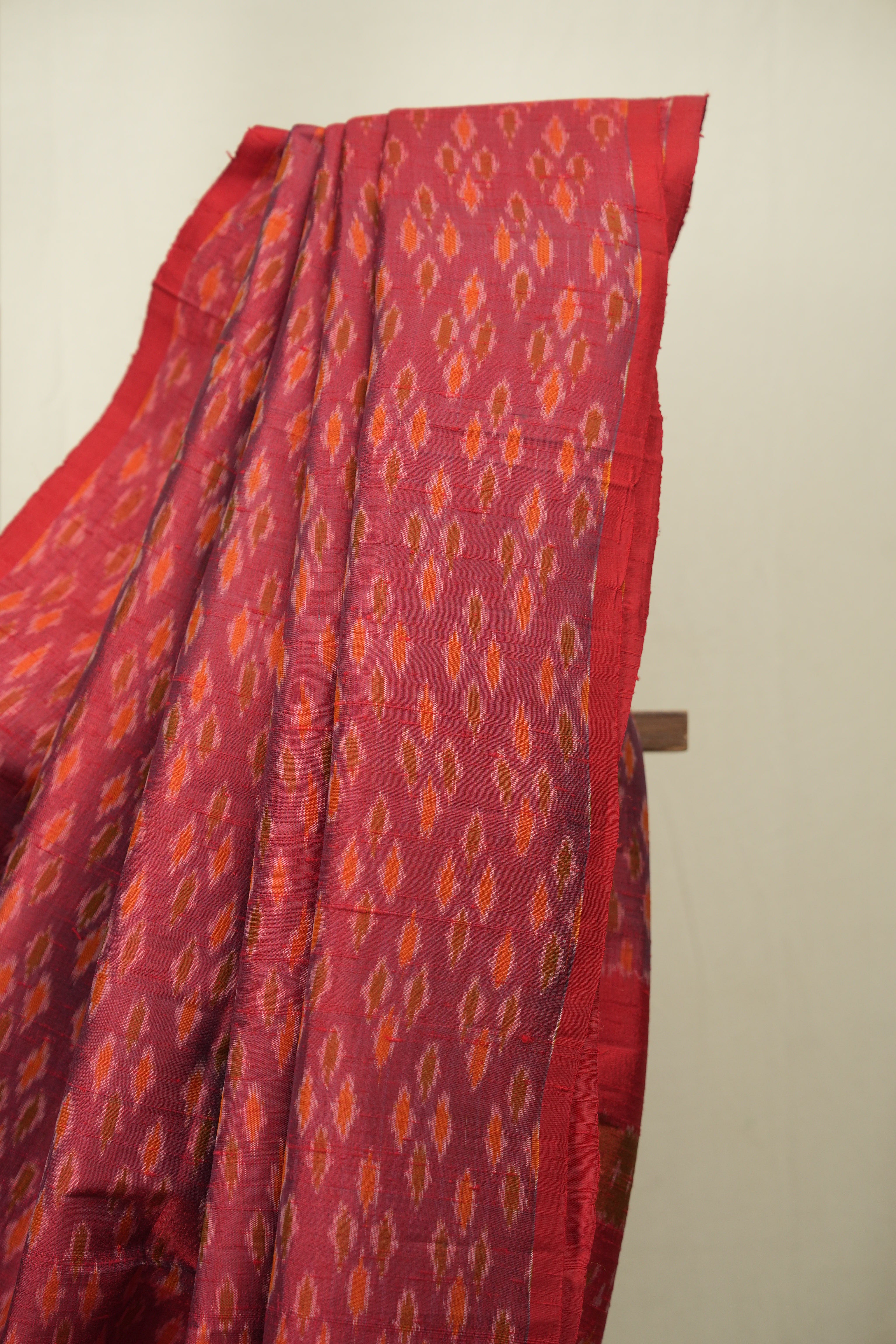 Maroon Raw Silk Ikat Saree - SRMRSIS1097