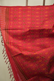 Maroon Raw Silk Ikat Saree - SRMRSIS1097