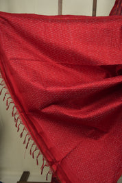 Maroon Raw Silk Ikat Saree - SRMRSIS1097