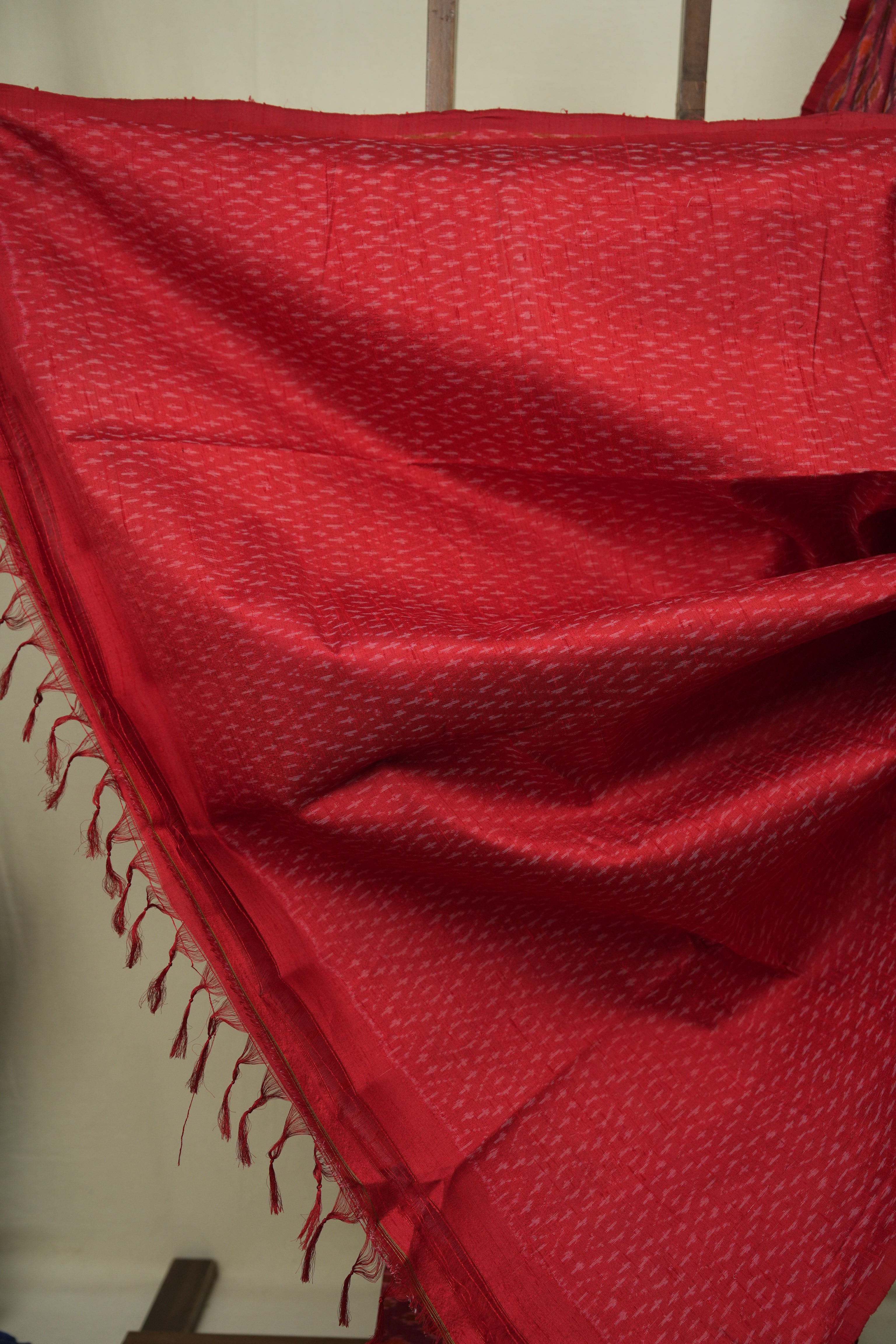 Maroon Raw Silk Ikat Saree - SRMRSIS1097