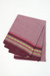 Dark Dusty Pink Kanchi Cotton Saree-SRDDPKCS697