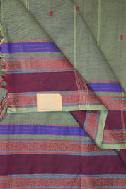 Green Kanchi Cotton Saree - SRGKCS496