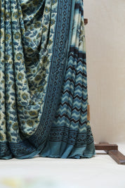 Cream HBP Modal Silk Saree - SRCMSS383