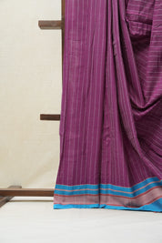 Magenta Cotton Ilkal Saree with Chikki Border - SRMCIS600