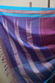 Magenta Cotton Ilkal Saree with Chikki Border - SRMCIS600