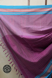 Magenta Cotton Ilkal Saree with Chikki Border - SRMCIS600