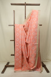 Peach Bengal Cotton Silk Jamdani Saree - SRPBCSJS08