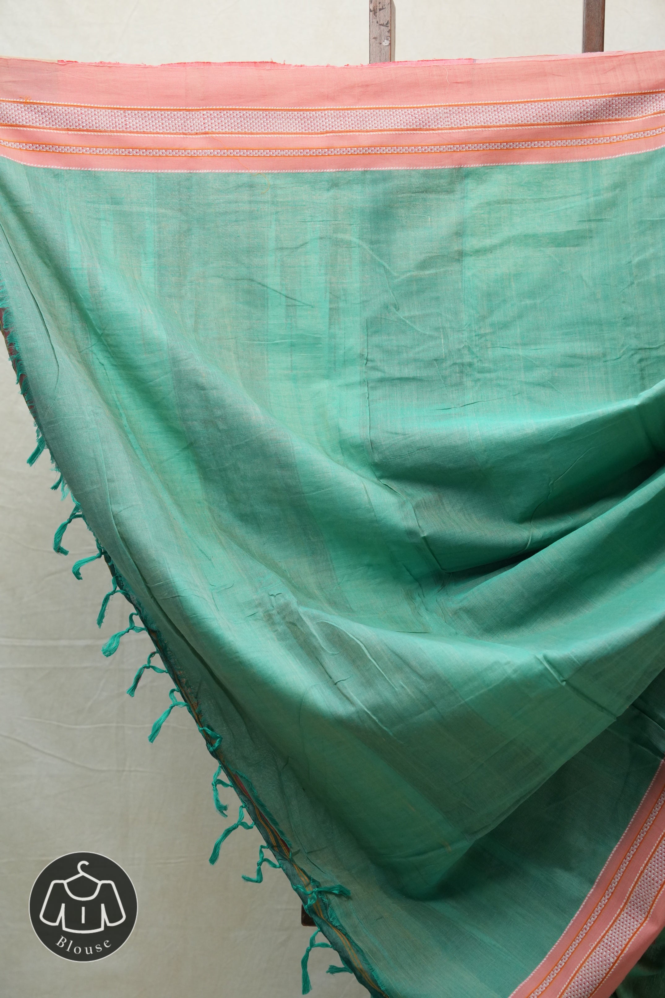Green Cotton Ilkal Saree with Gayatri Border - SRGCIS597