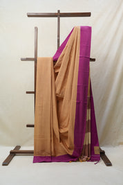 Light Yellow Cotton Ilkal Saree with Plain Border - SRLYCIS599