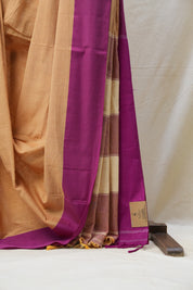 Light Yellow Cotton Ilkal Saree with Plain Border - SRLYCIS599