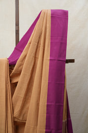 Light Yellow Cotton Ilkal Saree with Plain Border - SRLYCIS599