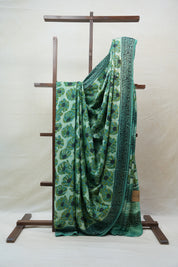 Green HBP Modal Silk Saree - SRGMSS424
