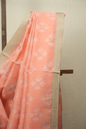 Peach Bengal Cotton Silk Jamdani Saree - SRPBCSJS08