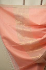 Peach Bengal Cotton Silk Jamdani Saree - SRPBCSJS08