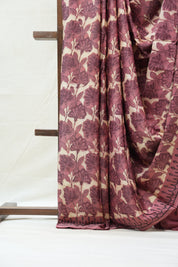 Cream HBP Modal Silk Saree - SRCMSS420