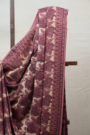 Cream HBP Modal Silk Saree - SRCMSS420