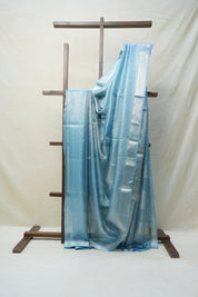 Sky Blue Tissue Tussar Silk Saree - SRSBTTSS411