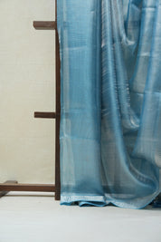Sky Blue Tissue Tussar Silk Saree - SRSBTTSS411