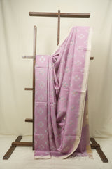 Pink Bengal Cotton Silk Jamdani Saree - SRPBCSJS07