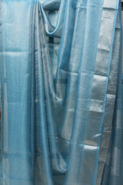 Sky Blue Tissue Tussar Silk Saree - SRSBTTSS411
