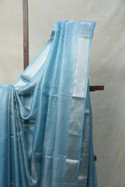 Sky Blue Tissue Tussar Silk Saree - SRSBTTSS411